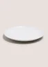 White Bobble Trim Dinner Plate Image 1