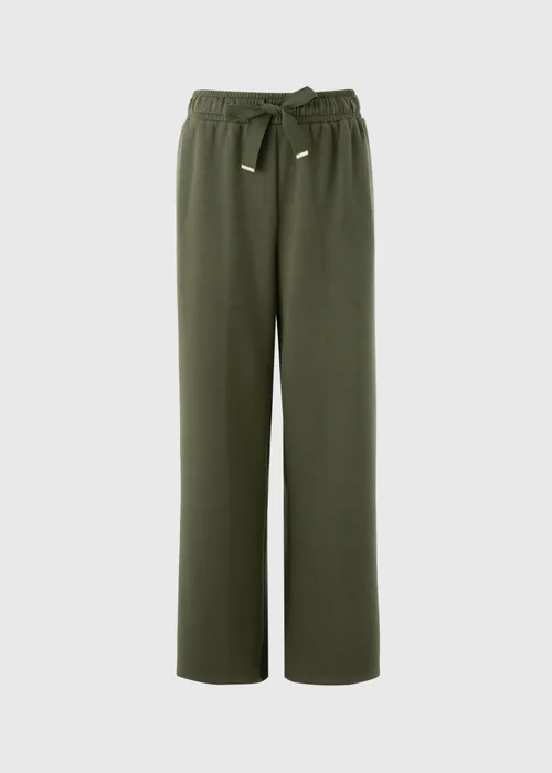 Khaki Wide Leg Co Ord Trousers - 10/L29 Image 4