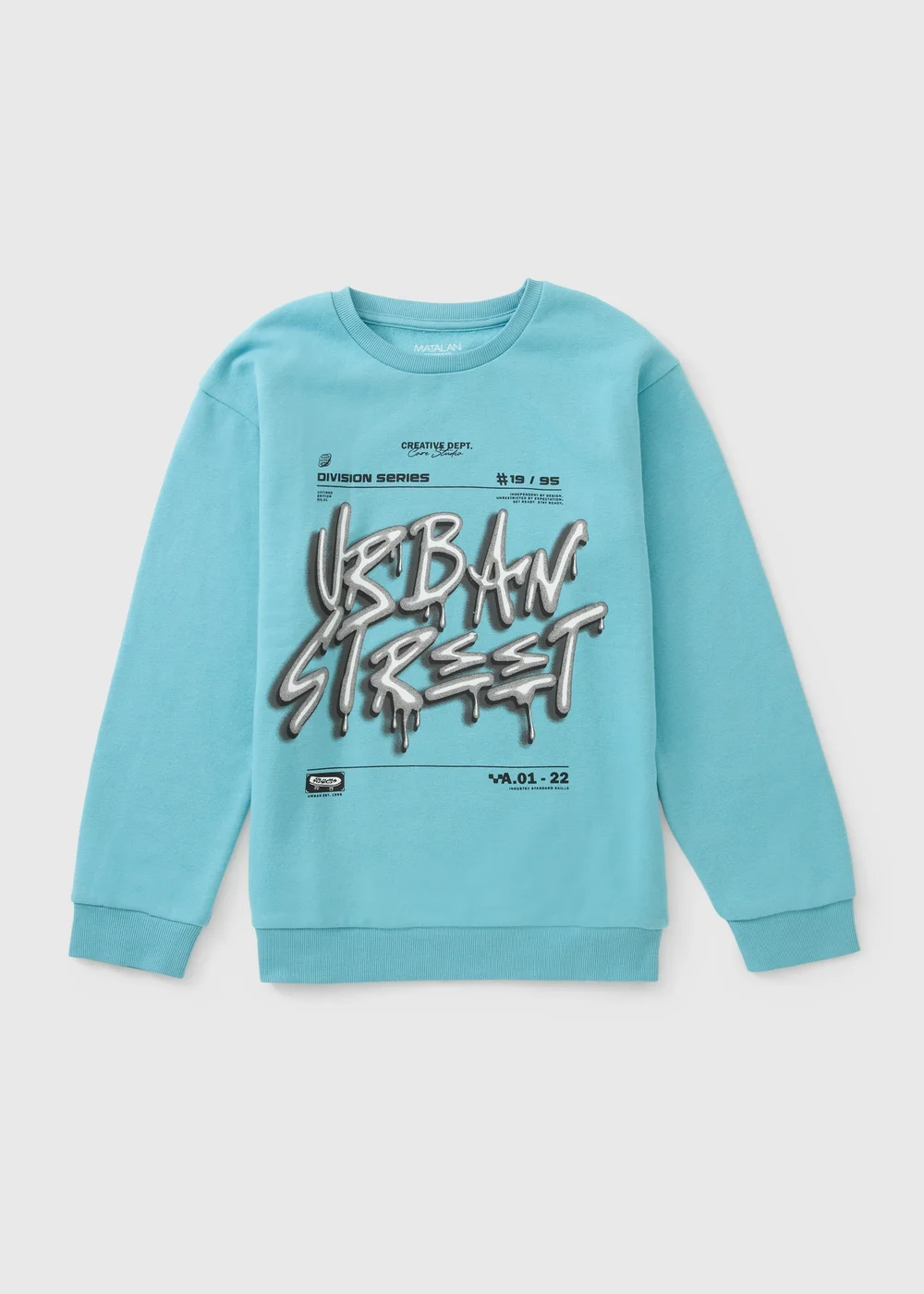 Boys Blue Urban Street Sweatshirt (7-15yrs) - 7 Yrs Image 1
