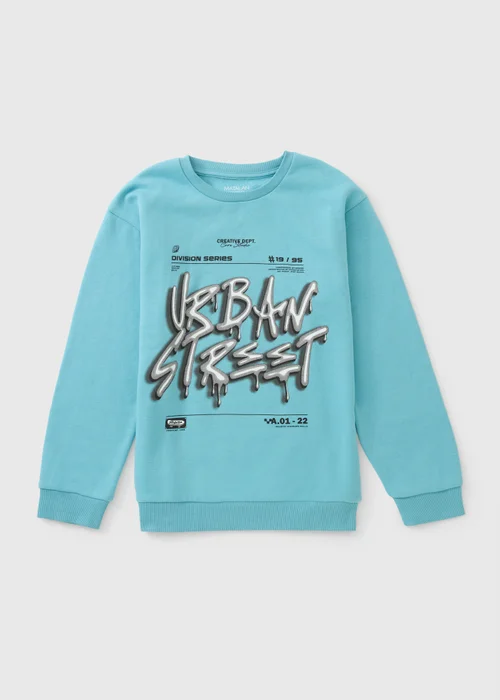 Boys Blue Urban Street Sweatshirt (7-15yrs) - 7 Yrs Image 1