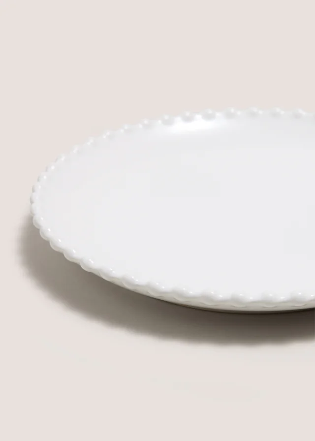 White Bobble Trim Side Plate