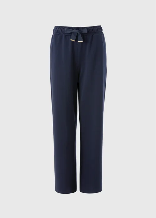 Navy Scuba Co-ord Wide Leg Trousers - 14/L29 Image 5