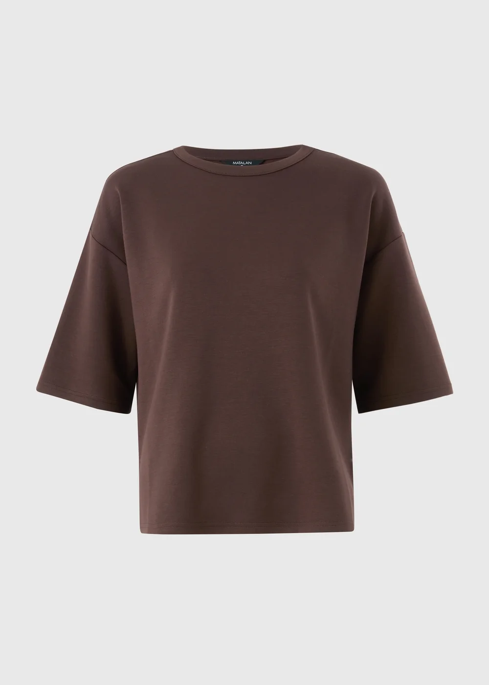 Chocolate Brown Scuba Boxy Co Ord Top - XL Image 4
