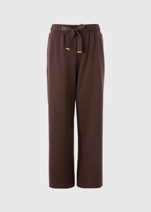 Chocolate Brown Scuba Wide Leg Co Ord Trousers - 18/L29 Image 4