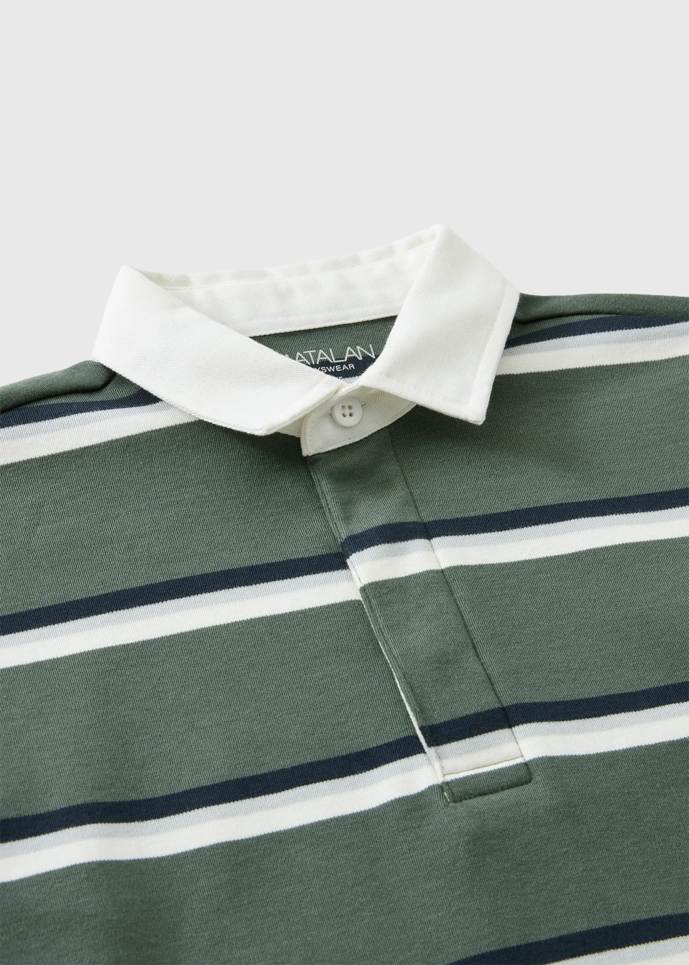 Boys Green Stripe Long Sleeved Rugby Top (7-15 Yrs) - 7 Yrs Image 3