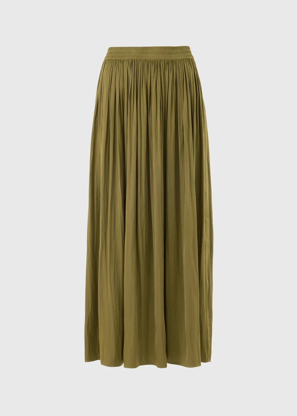Lime Crinkle Satin Midaxi Skirt - 8 Image 4