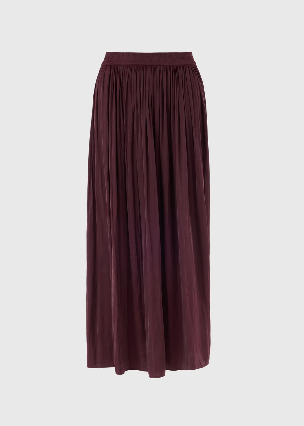 Wine Crinkle Satin Midaxi Skirt - 18 Image 4