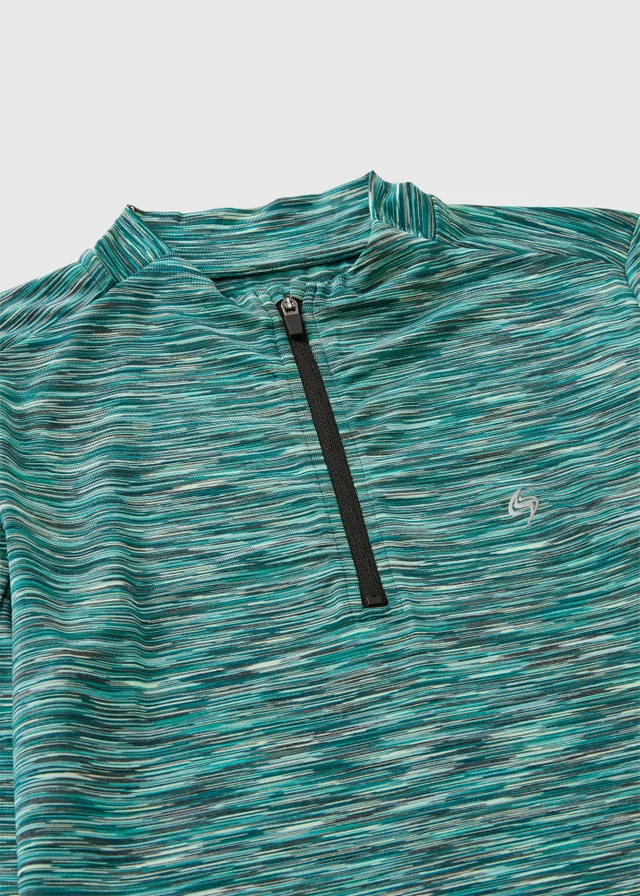 Souluxe Boys Teal Space Dye Quarter Zip Jacket (7-15yrs)