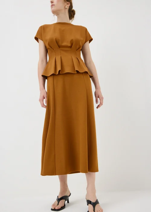 Tobacco Scuba Midi Co Ord Skirt - 10 Image 2