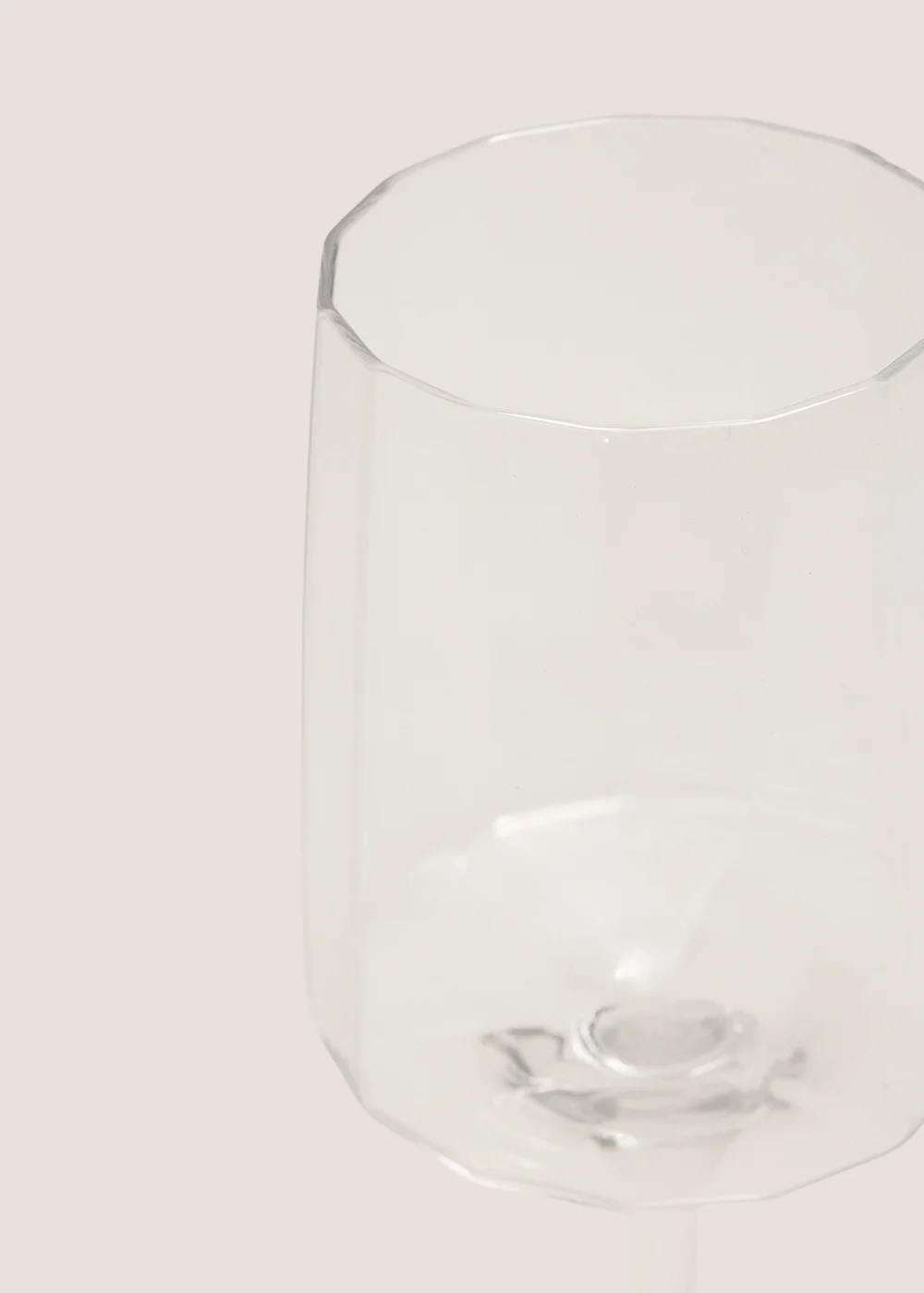 2 Pack Clear Ridged Wine Glasses Image 2