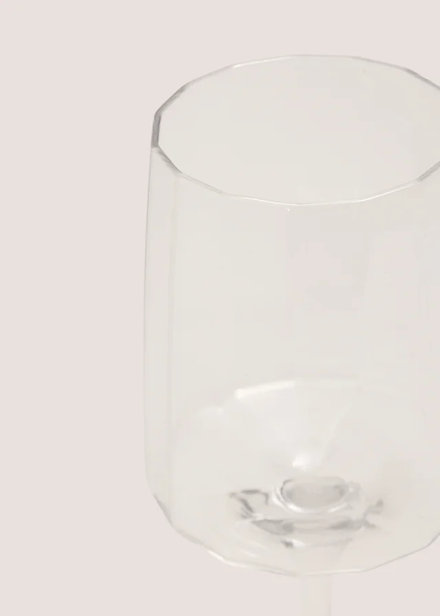 2 Pack Clear Ridged Wine Glasses