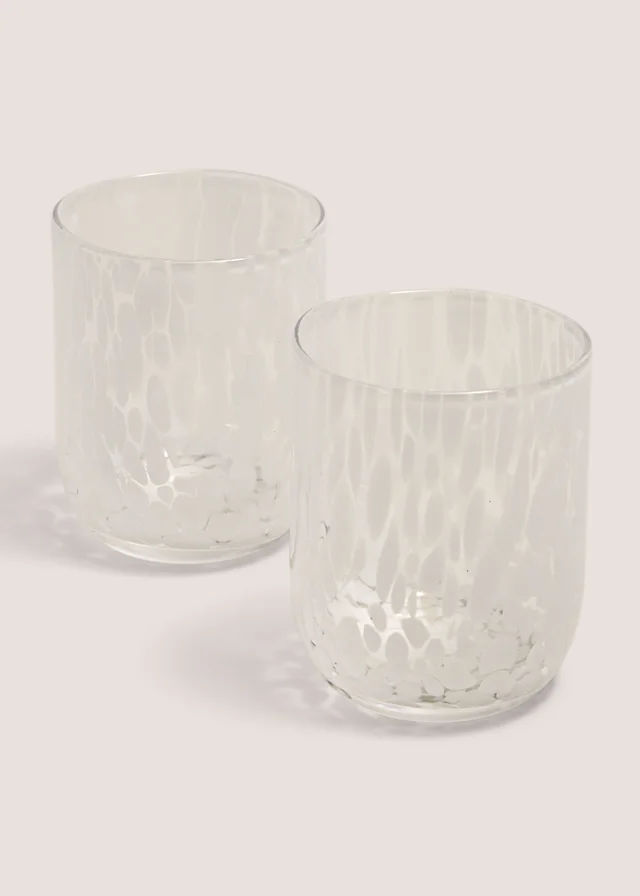 2 Pack White Confetti Tumblers