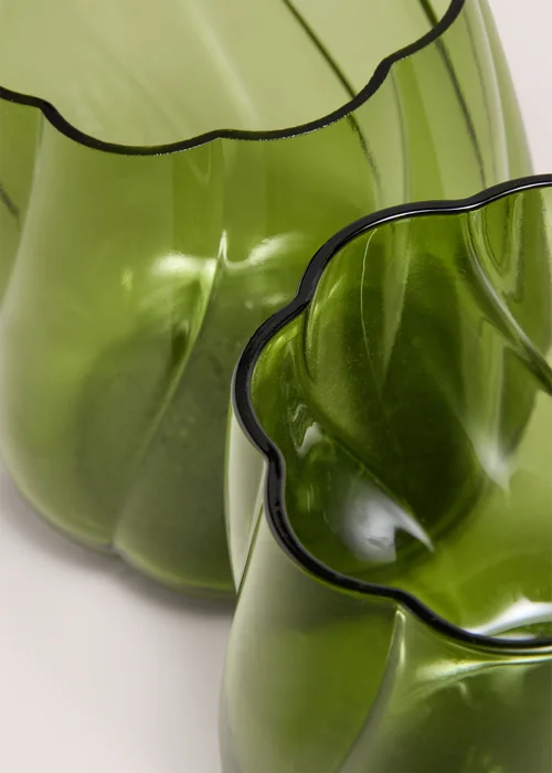 2 Pack Green Ridged Tumblers Image 2