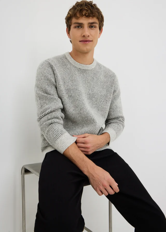 Grey Textured Jumper