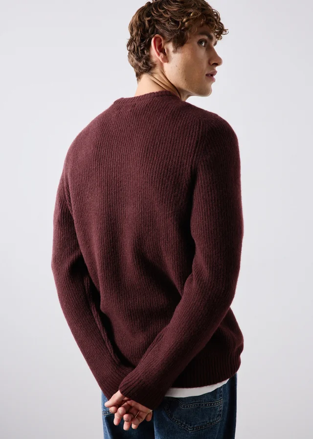 Burgundy Knitted Jumper