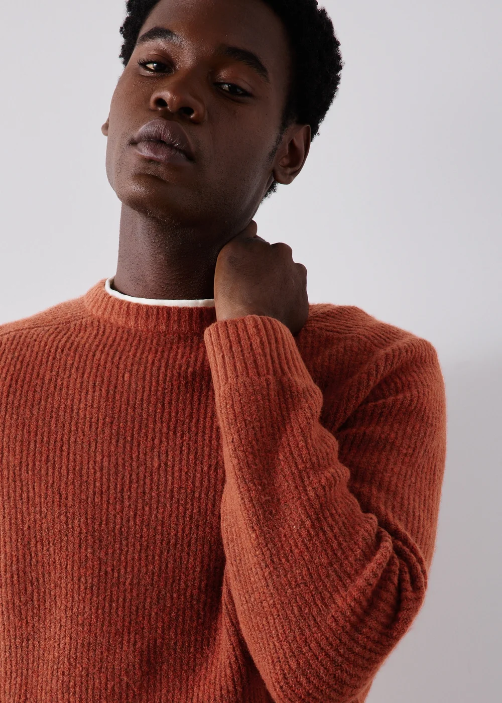 Orange Knitted Jumper - S Image 3