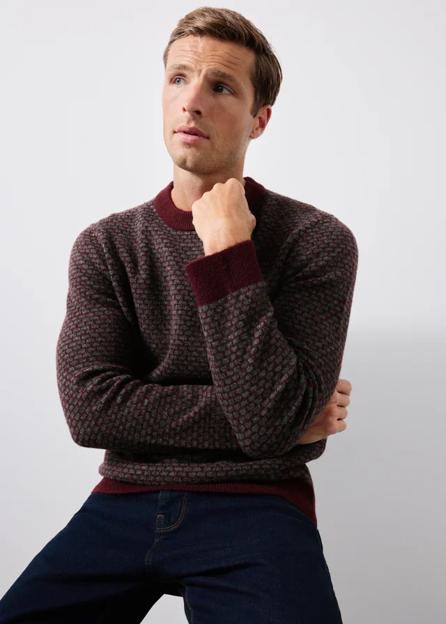 Burgundy Crewe Neck Jumper