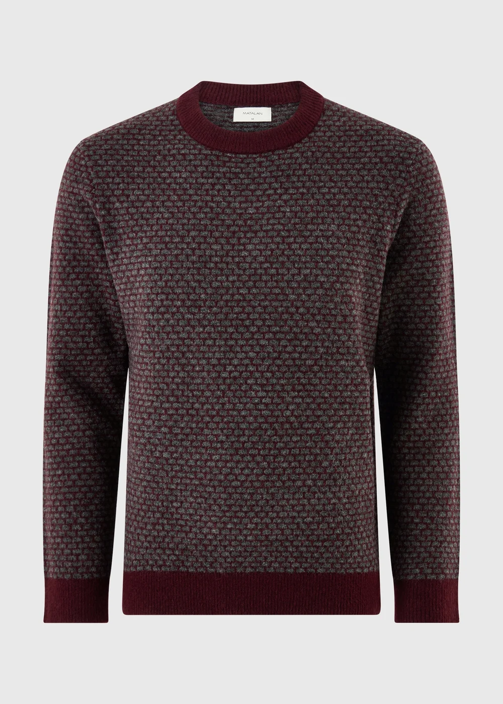 Burgundy Crewe Neck Jumper - S Image 4