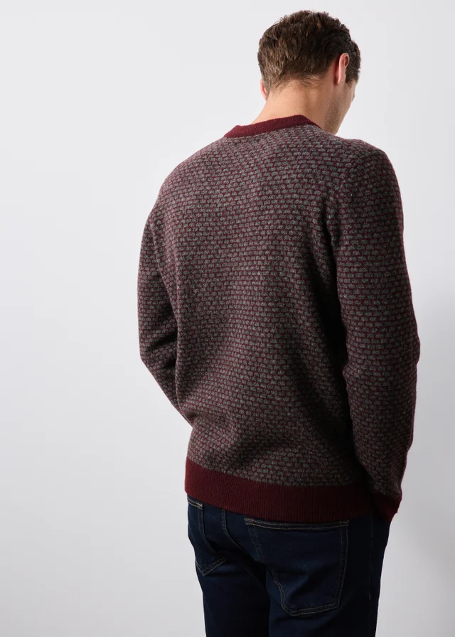 Burgundy Crewe Neck Jumper