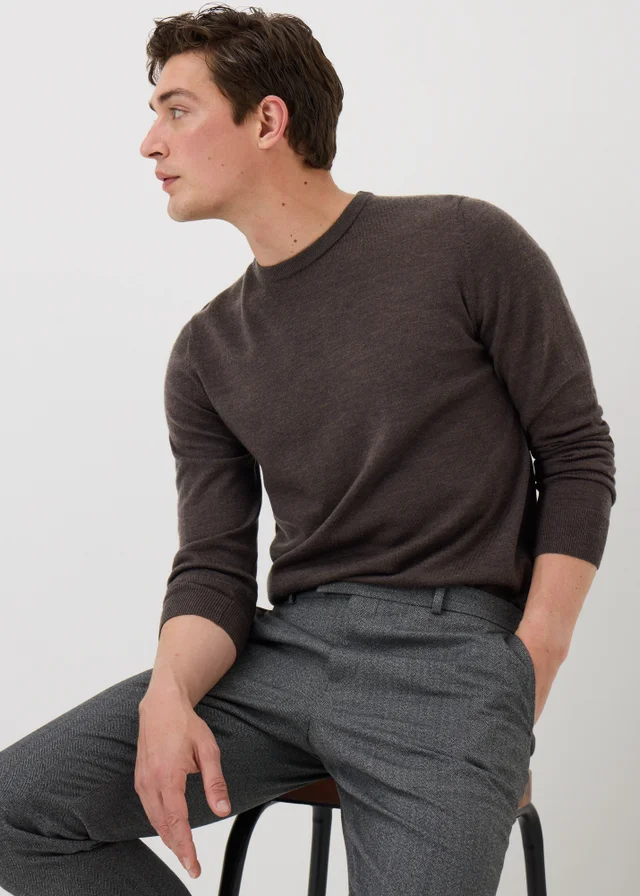 Brown Merino Wool Jumper