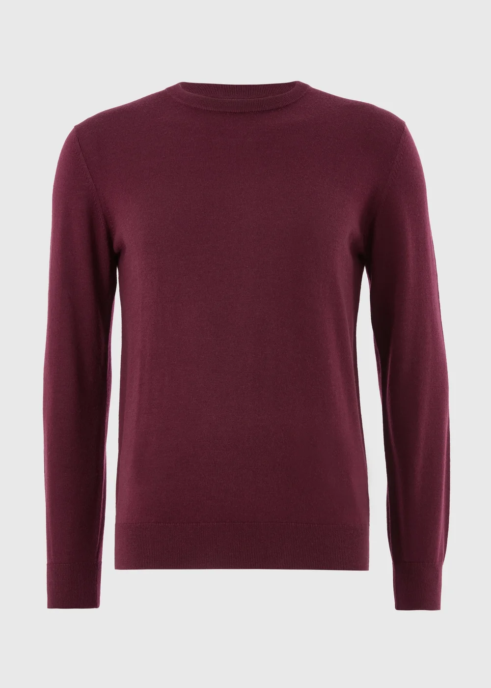 Burgundy Merino Wool Jumper - S Image 5
