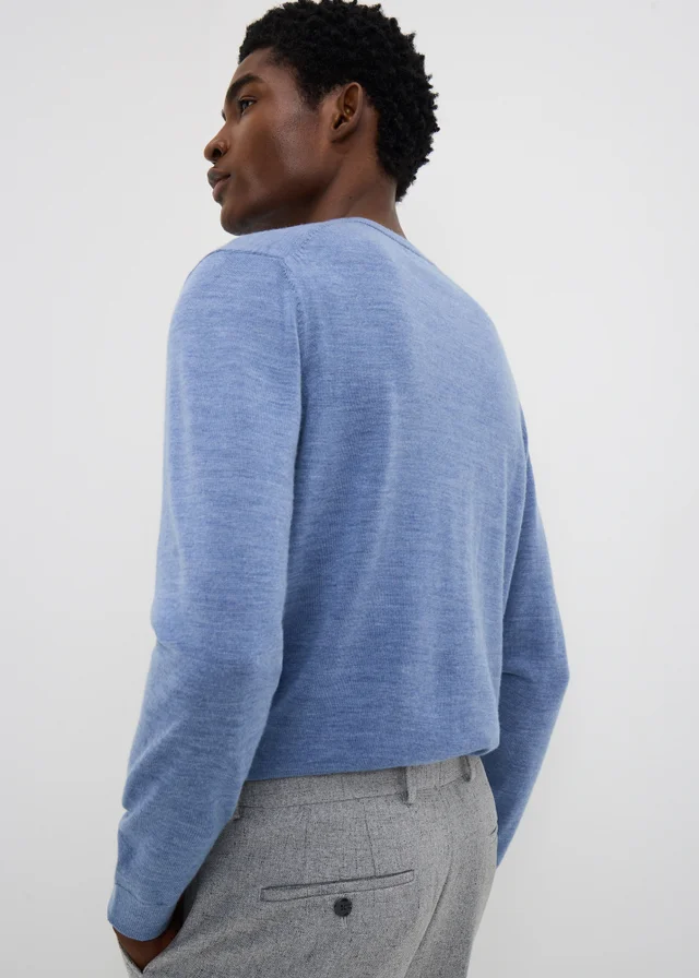 Blue Merino Wool Jumper
