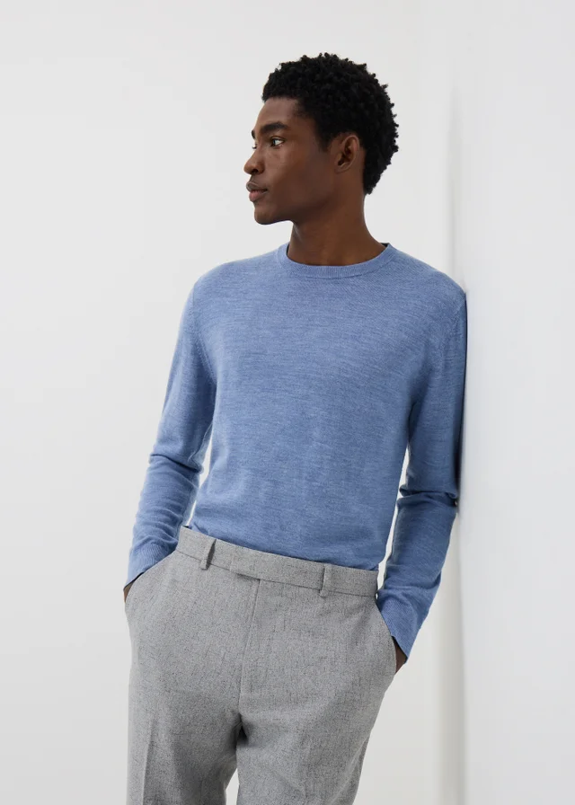 Blue Merino Wool Jumper