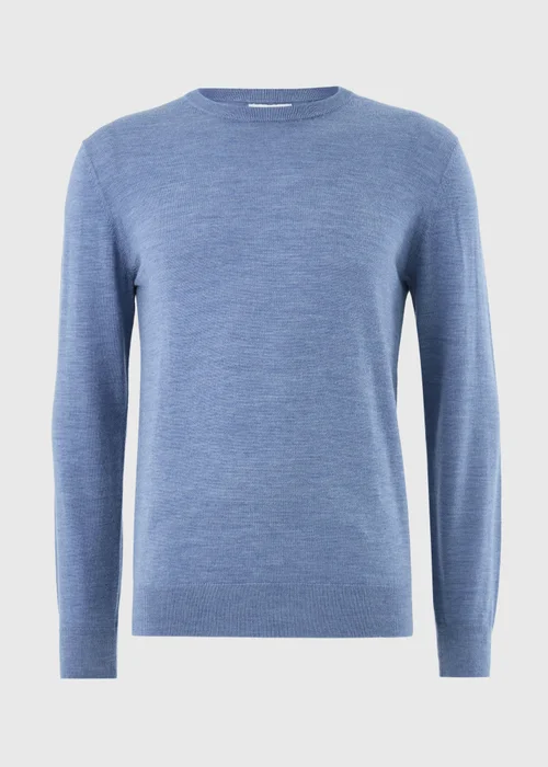 Blue Merino Wool Jumper - S Image 5