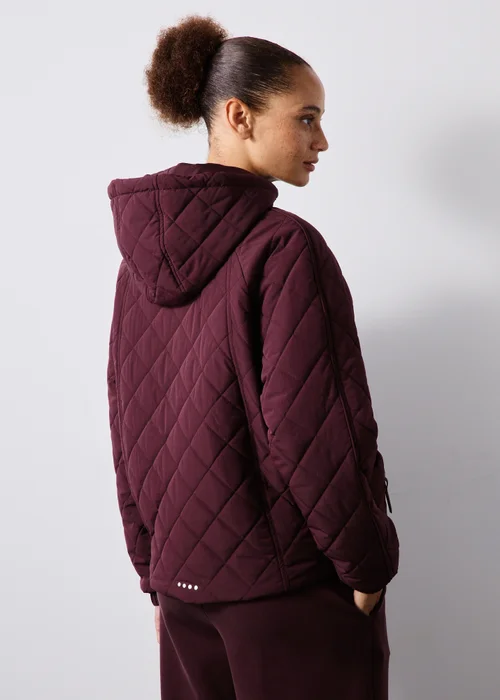 Souluxe Burgundy Quilted Jacket - M Image 2