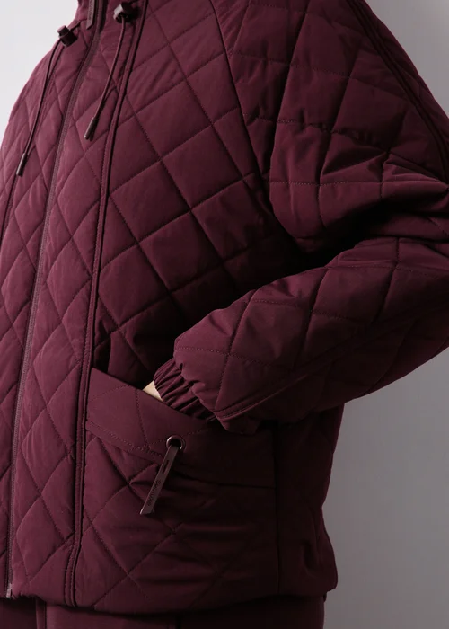 Souluxe Burgundy Quilted Jacket - M Image 3