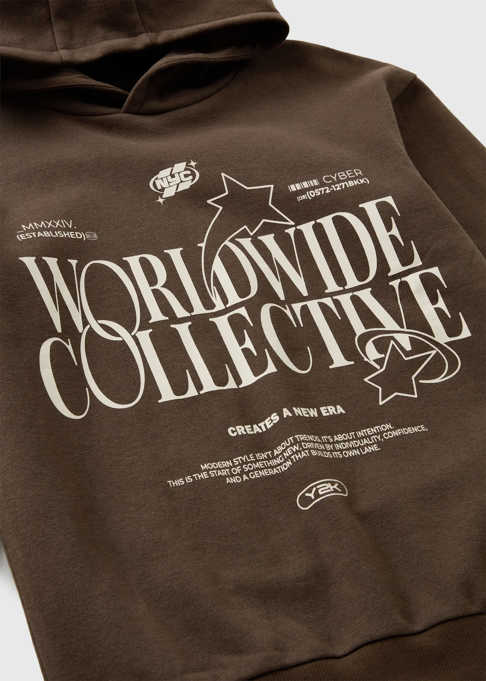 Boys brown World Wide Hoodie (7-15yrs) - 9 Yrs Image 2