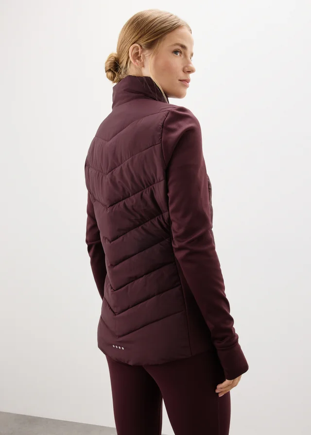Souluxe Burgundy Quilted Jacket