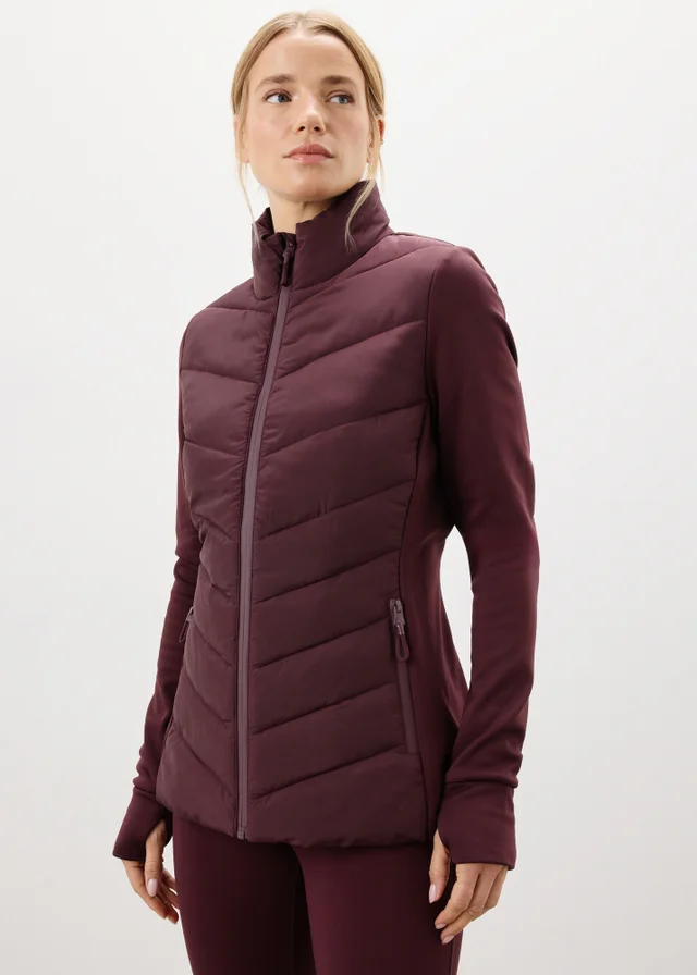 Souluxe Burgundy Quilted Jacket