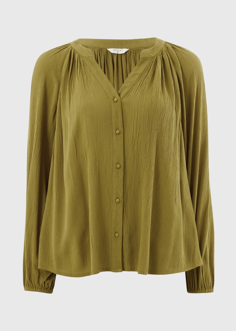 Lime Volume Sleeve Cheesecloth Blouse - 18 Image 2