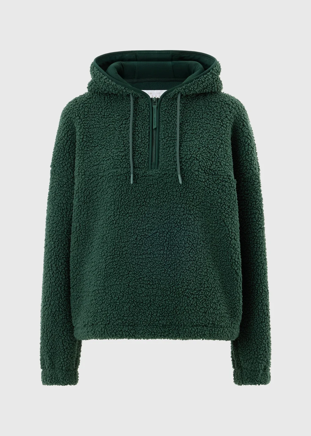 Souluxe Forest Green Borg Half Zip Hoodie - XL Image 1
