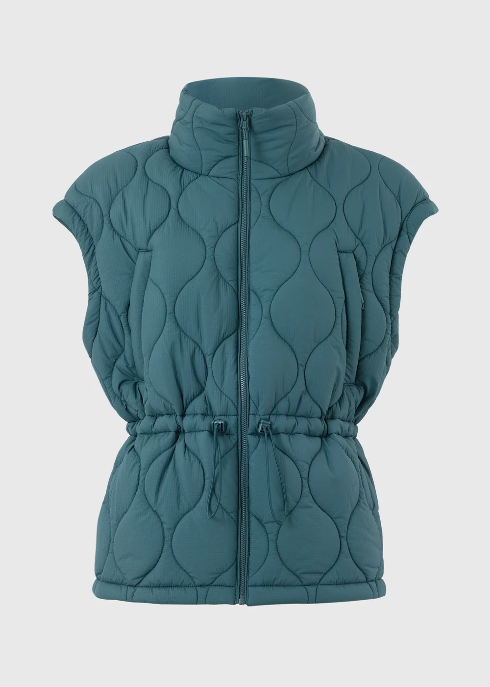 Souluxe Teal Quilted Gilet - S Image 2