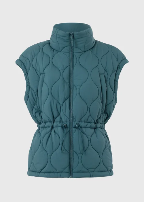 Souluxe Teal Quilted Gilet - S Image 2
