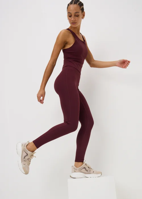 Souluxe Burgundy Peached Yoga Leggings - 6 Image 1