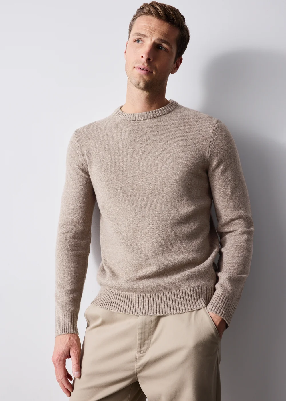 Lincoln Stone Lambswool Crew Neck Jumper - S Image 2