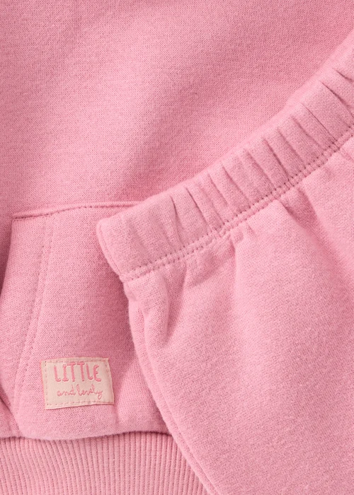 Baby Pink Hoodie & Jogging Bottom Set (0-23mths) - Up to 1 Month Image 2