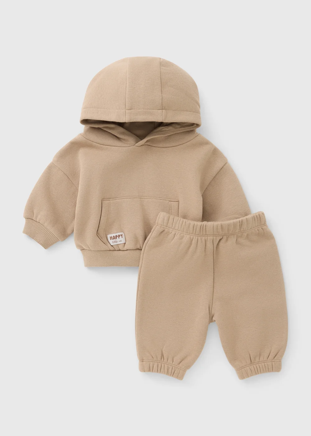Baby Beige Hoodie & Jogging Bottoms Set (0-23mths) - 0-3 months Image 1