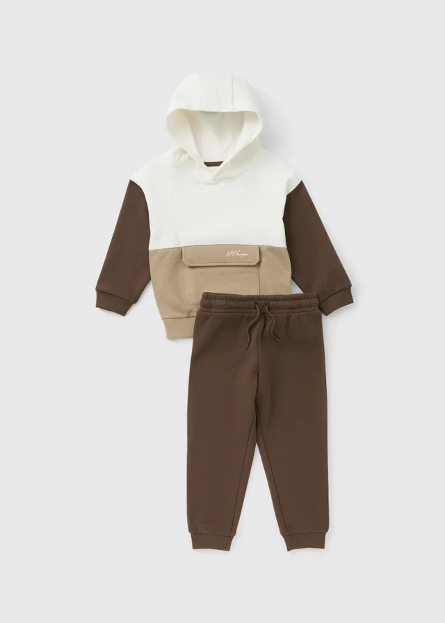 Boys Brown Hoodie & Jogger Set (1-8yrs)