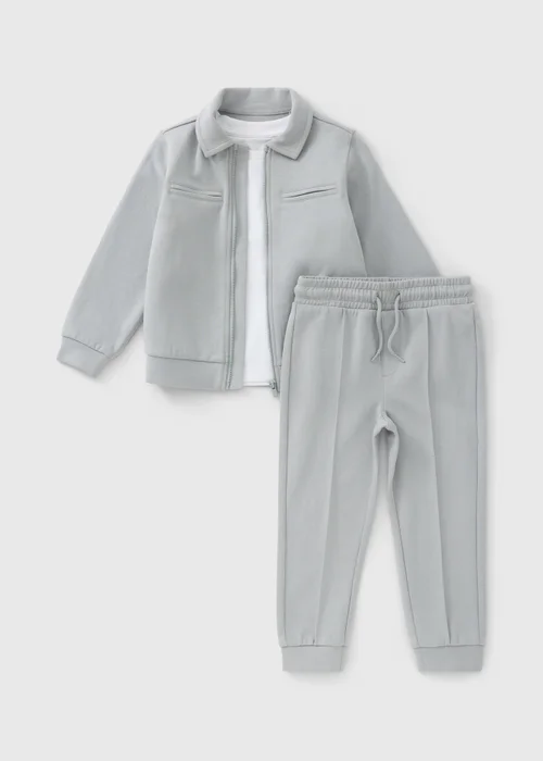 3 Piece Boys Grey Smart Outfit Set (1-8yrs) - 1-1.5 Yrs Image 1