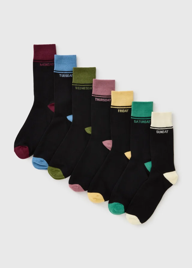 7 Pack Days Of The Week Socks