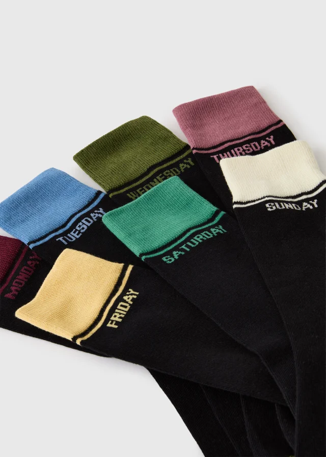7 Pack Days Of The Week Socks