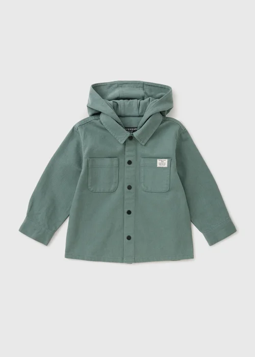 Boys Green Hooded Shacket (1-8 Yrs) - 1-1.5 Yrs Image 1