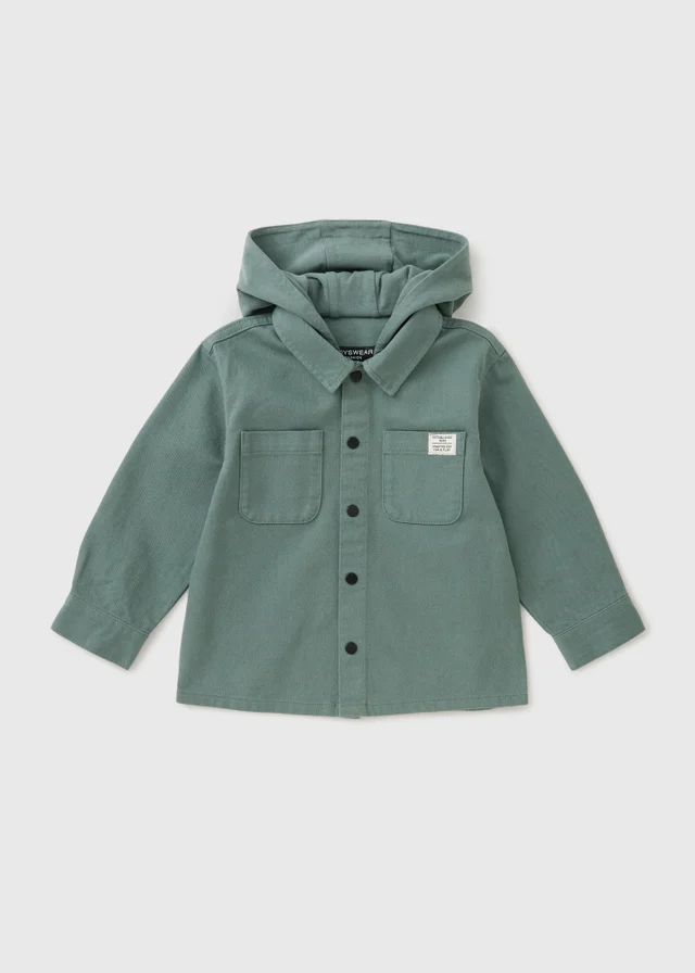 Boys Green Hooded Shacket (1-8yrs)