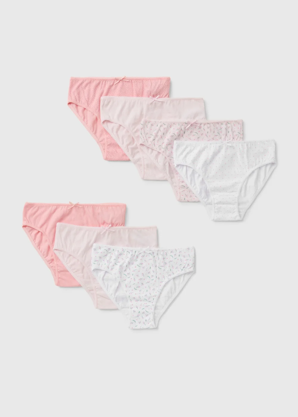 7 Pack Girls Pink Knickers (1.5-11yrs) - 1.5 - 2 Yrs Image 1
