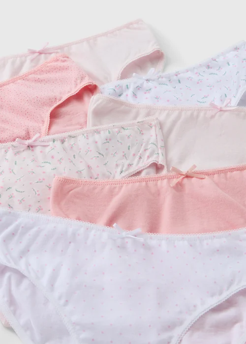 7 Pack Girls Pink Knickers (1.5-11yrs) - 1.5 - 2 Yrs Image 2