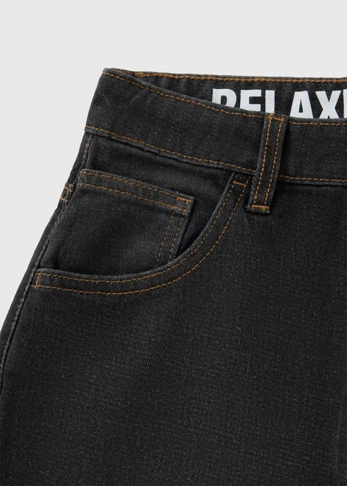 Boys Black Washed Relaxed Fit Jeans (7-15yrs) - 7 Yrs Image 2